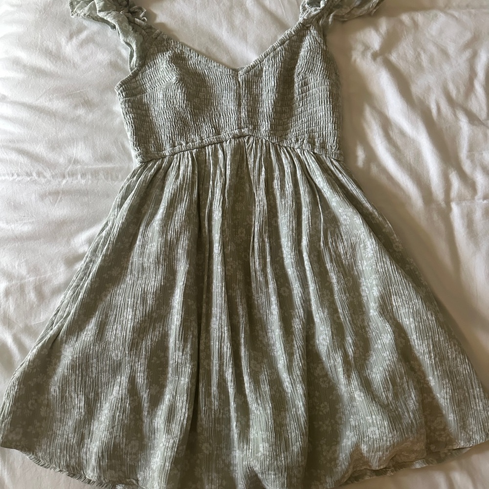 Hollister Flutter Sleeve Smocked Mini Dress